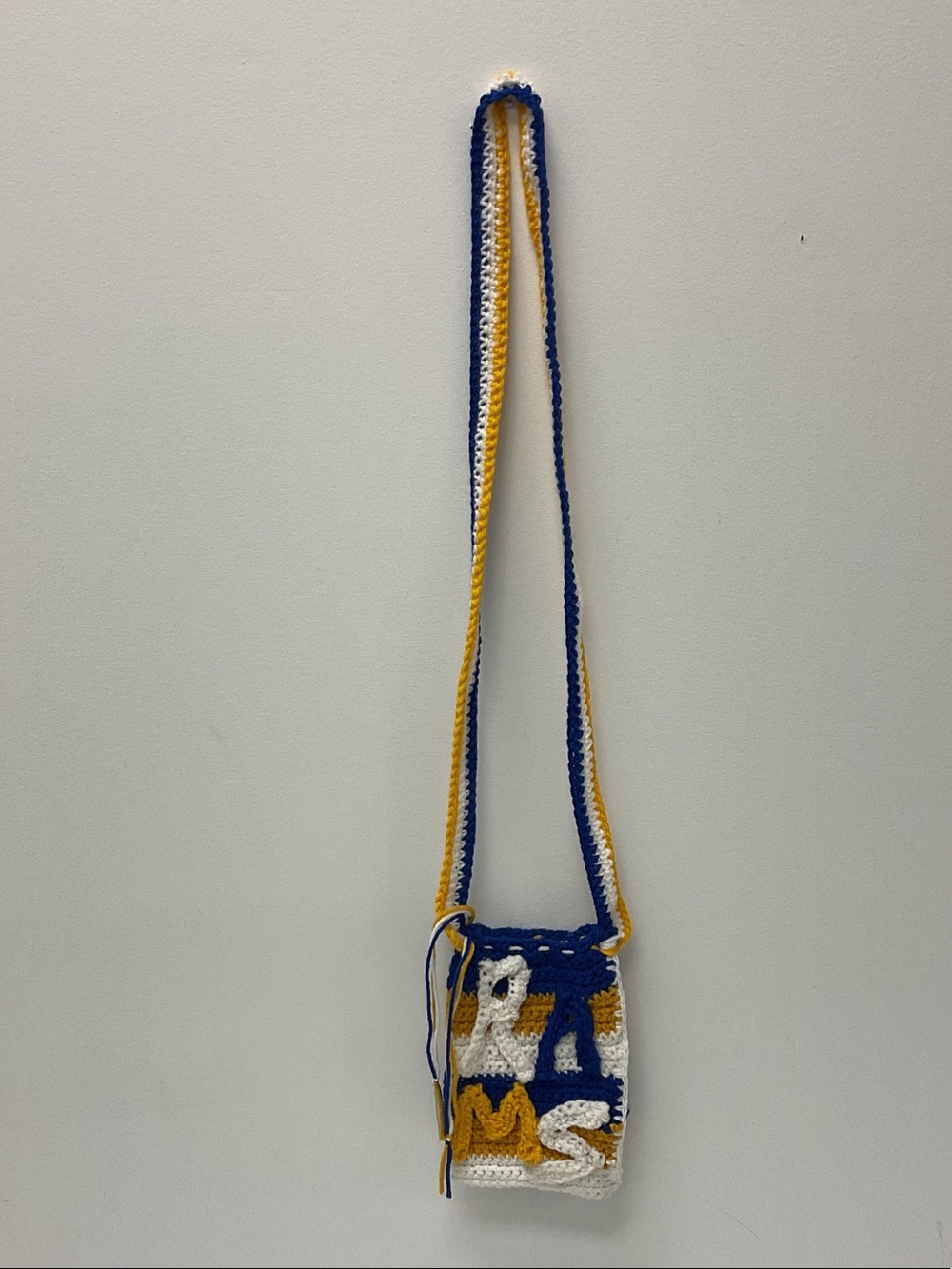 Blue White and Yellow Crochet Crossbody Bag - Women Bags